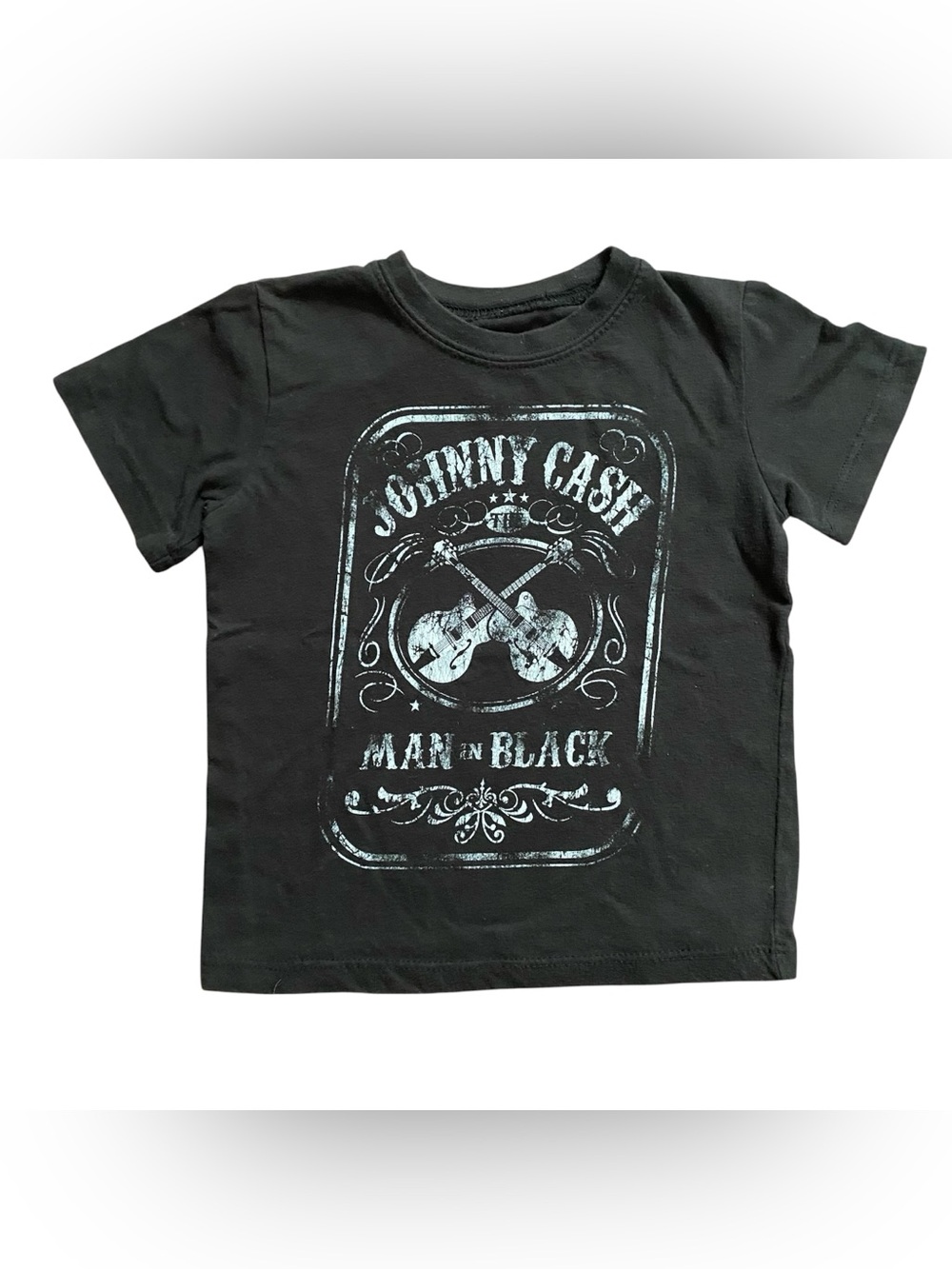 Johnny Cash Man in Black Graphic Tee Toddler Baby 4T